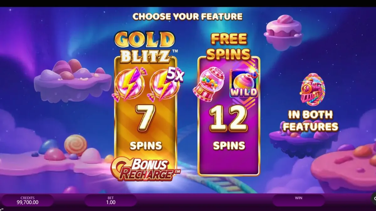 Giao diện trò chơi Candy Express Gold Blitz trên thiết bị di động