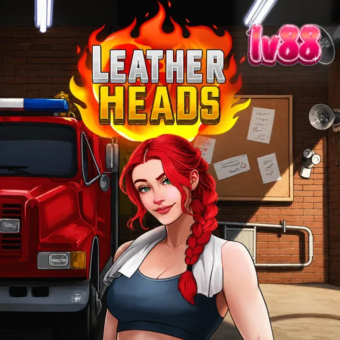 Giao diện trò chơi Leatherheads với các biểu tượng vòi rồng rực lửa